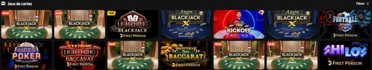 Golden Vegas Casino jeux cartes