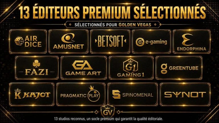 Golden Vegas Casino fournisseurs